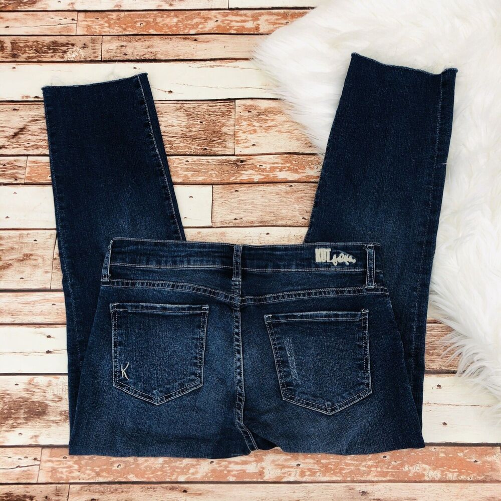 KUT From The Kloth Women's Straight Leg Catherine Boyfriend Jeans Size 6 Raw Hem - Picture 9 of 9